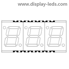 0,28 Zoll dreistelliges 7-Segment-SMD-Display