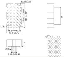 4,6-Zoll-5x8-LED-Dot-Matrix-Display