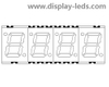 0,28 Zoll vierstelliges 7-Segment-SMD-Display