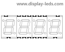 0,28 Zoll vierstelliges 7-Segment-SMD-Display