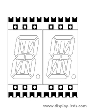 0,4 Zoll zweistelliges 14-Segment-SMD-Display